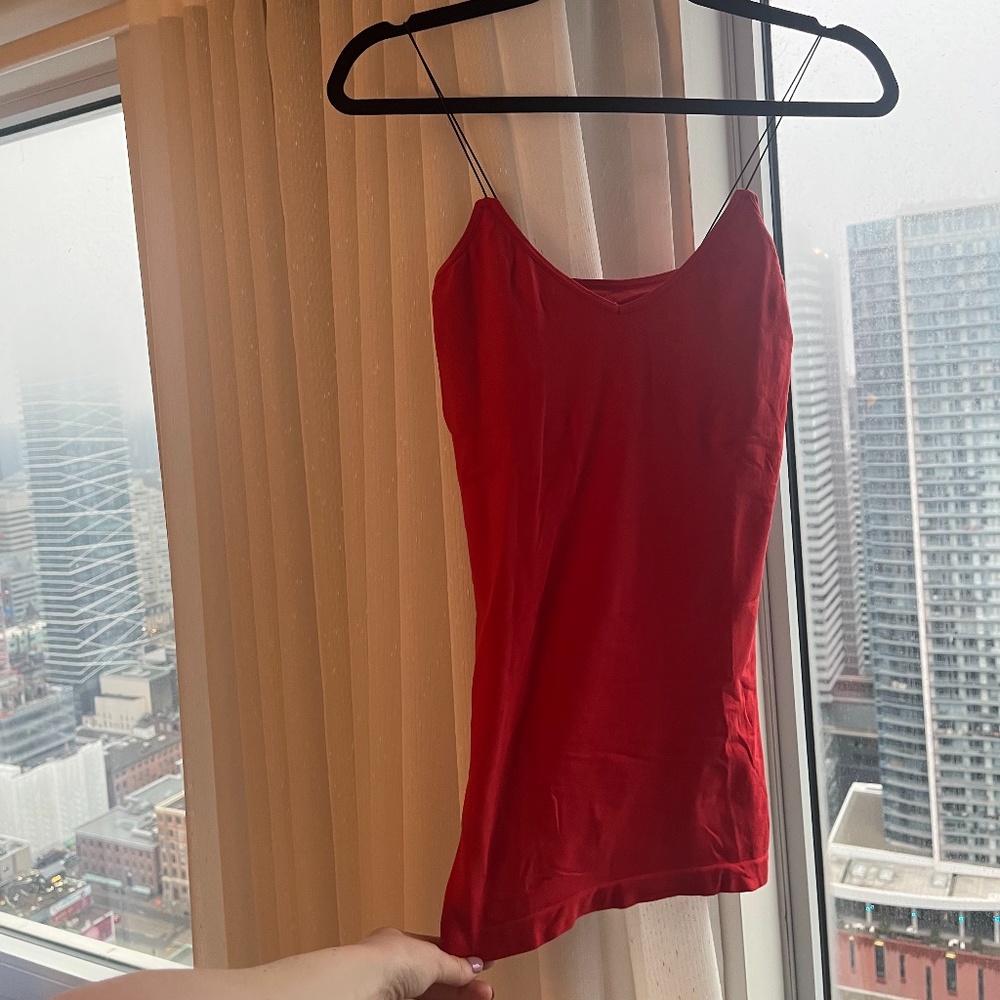 Free People Intimately 2 in 1 Seamless Cami tank top red size XS / S New